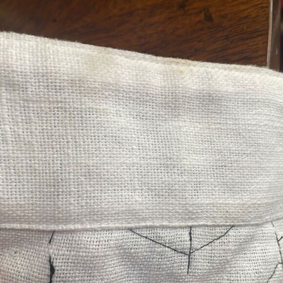 Max Studio Metallic Gold Ikat Printed Apron - Picture 10 of 12